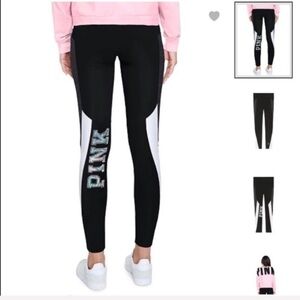 VS PINK Leggings - Silver & Tropical PINK